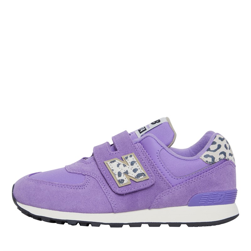 Buy New Balance Girls 574 Hook And Loop Trainers Violet Crush