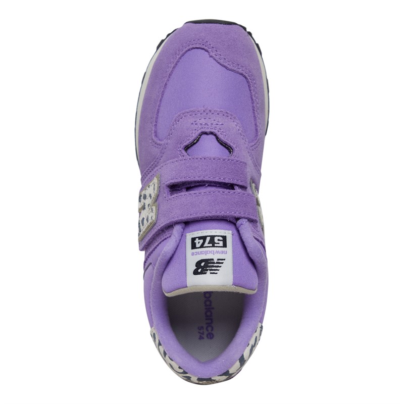 New Balance Girls 574 Hook And Loop Trainers Violet Crush