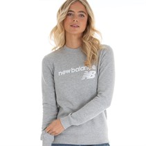 New Balance Womens Classic Core Fleece Sweatshirt Athletic Grey