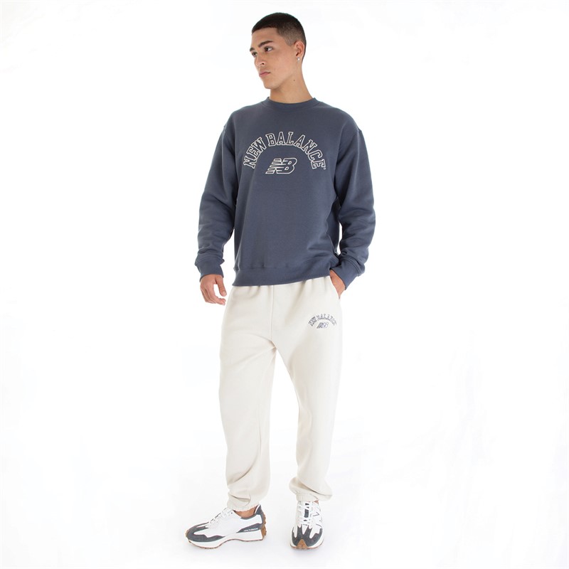 New Balance Mens Arch Stacked Logo Sweat Pants Timber