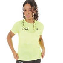 New Balance Womens London Edition Printed Running Top Green