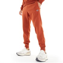 New Balance Heren Fleece Sweatpants met klein logo Baksteenrood