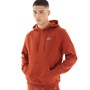 New Balance Fleece-Kapuzenpullover Herren mit kleinem Logo Ziegelrot