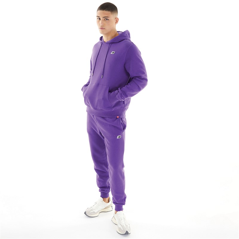 New Balance Męskie Spodnie Dresowe Purpurowy