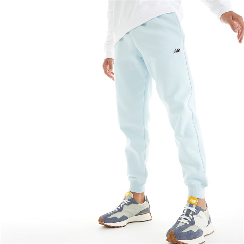 New Balance Pantalon de Survêtement en molleton Bleu ciel à petit logo homme