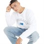 New Balance Sweatshirt Herren mit Logo-Stapel Weiß