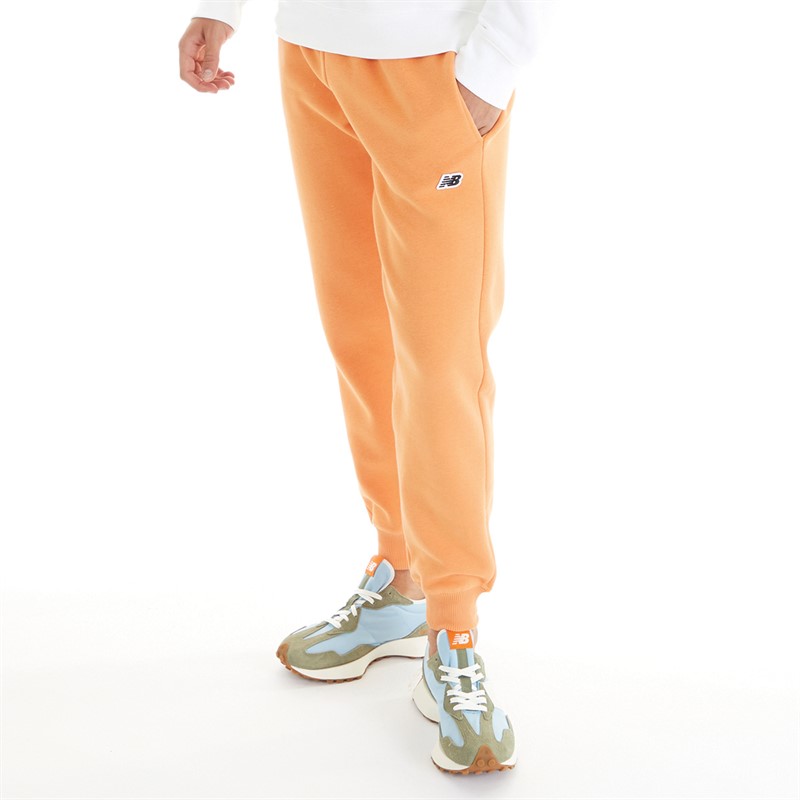 New Balance Pantalon de Survêtement en molleton homme, petit logo, Bleu ciel