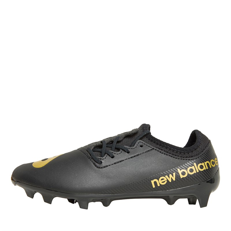 New Balance Junior Furon V7 Dispatch FG Firm Ground Football Boots Black/Gold