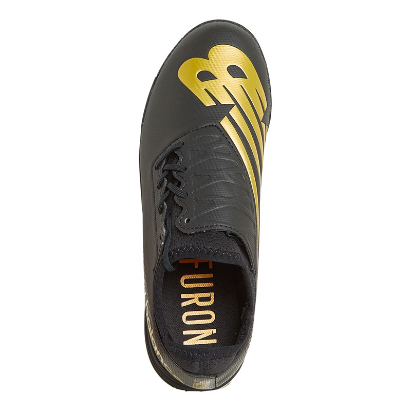 New Balance Junior Furon V7 Dispatch TF Astro Football Boots Black/Gold