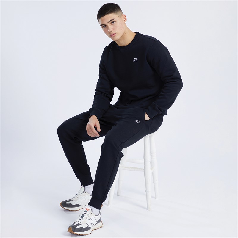 New Balance Mens NB Small Logo Sweat Pants Black