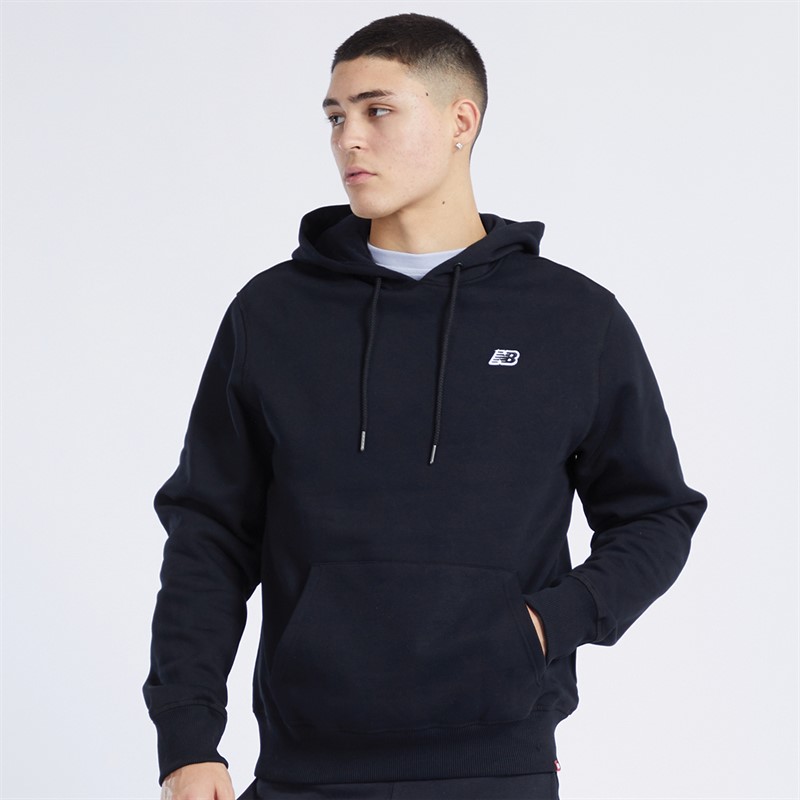 New Balance Mens NB Small Logo Hoodie Black