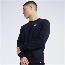 New Balance Mens Small Logo Crew Sweatshirt Black