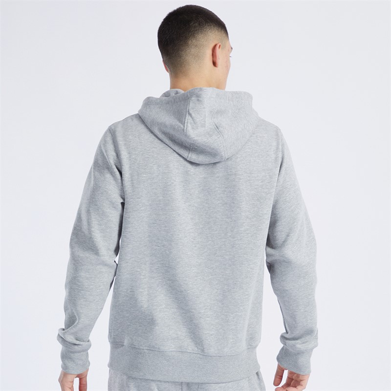 New Balance Mens NB Small Logo Hoodie Athletic Grey