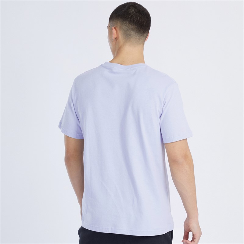 New Balance Mens Linear Logo T-Shirt Violet Haze