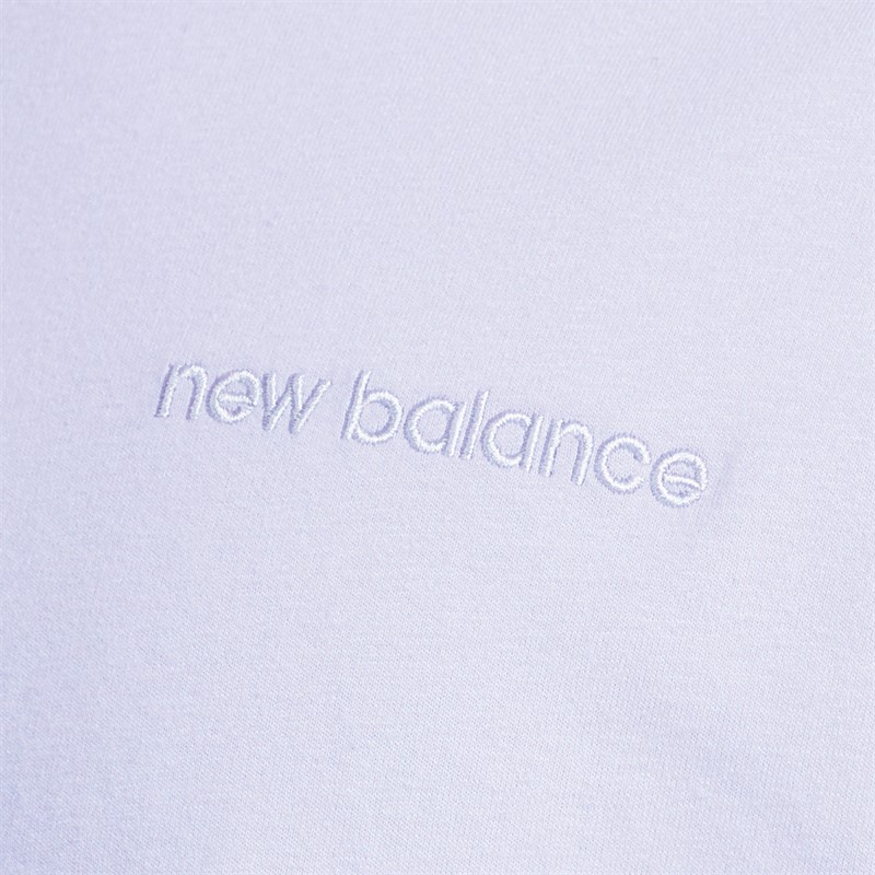 New Balance Mens Linear Logo T-Shirt Violet Haze