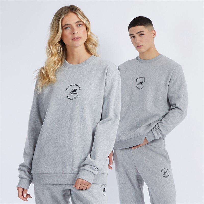 New Balance NB Life In Balance Sweatshirt Grey Marl