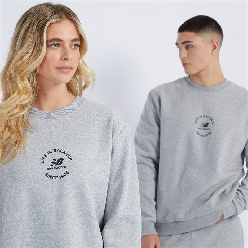 New Balance NB Life In Balance Sweatshirt Grey Marl