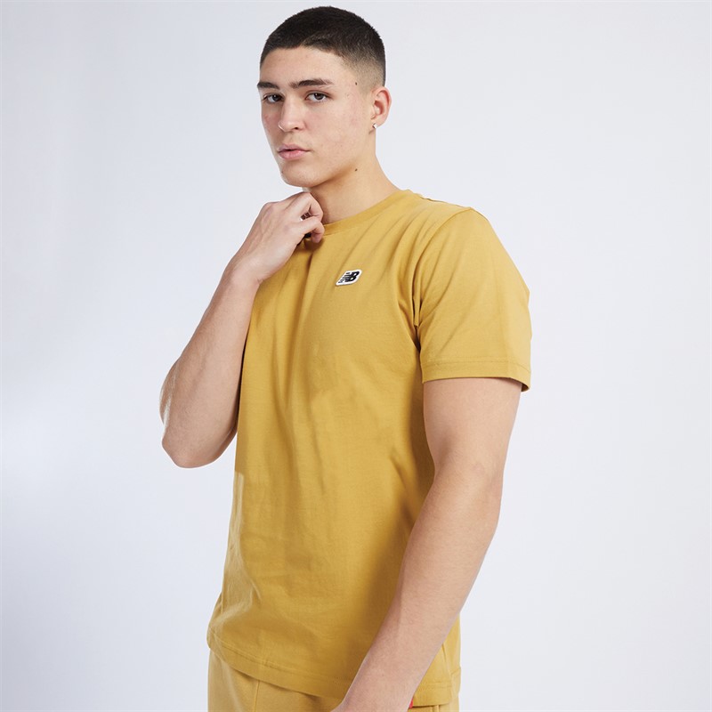 New Balance Mens NB Small Logo T-Shirt Golden Hour