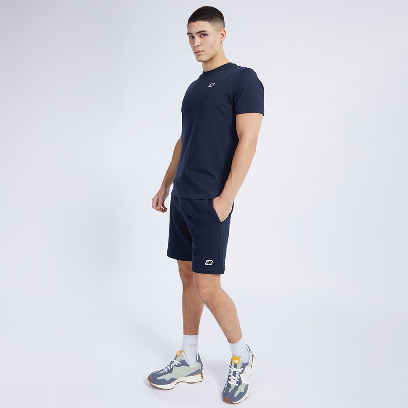 New Balance Mens NB Small Logo Shorts Eclipse