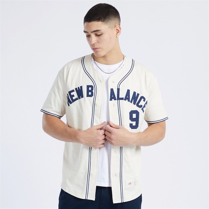 New Balance Mens Sportswear's Greatest Hits Baseball Jersey Linen