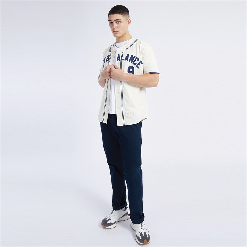 New Balance Mens Sportswear's Greatest Hits Baseball Jersey Linen