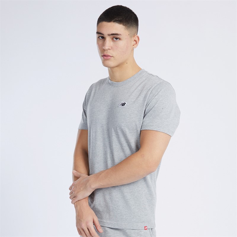 New Balance Mens Small Logo T-Shirt Athletic Grey