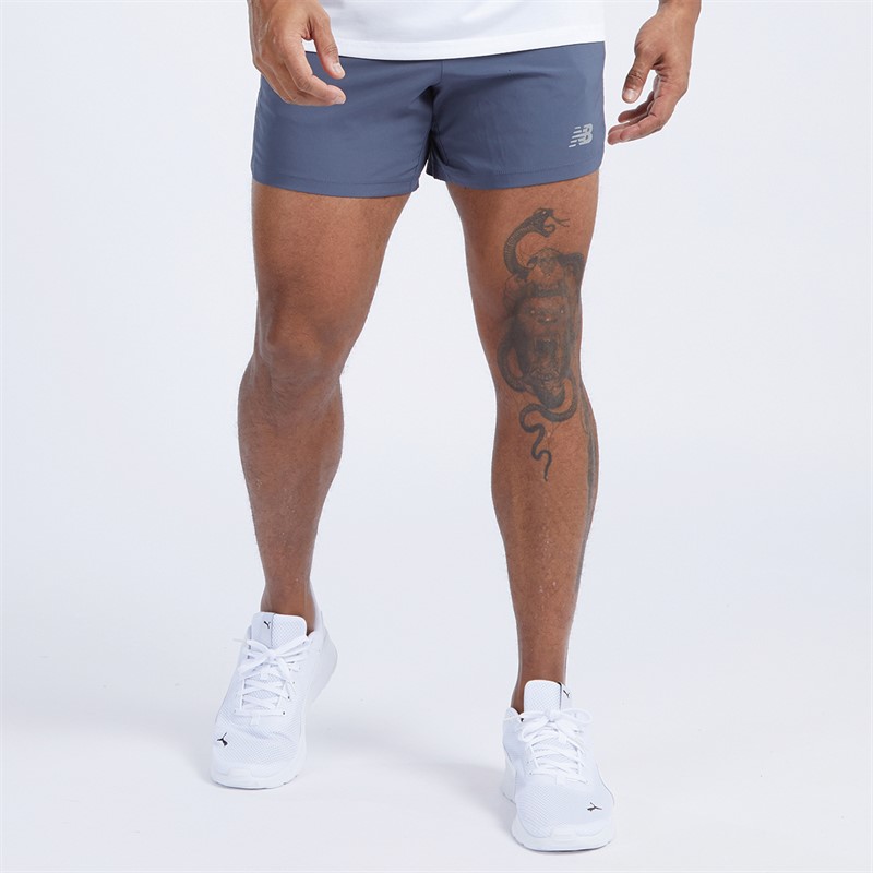 New Balance Mens Accelerate 5 Inch Running Shorts Thunder