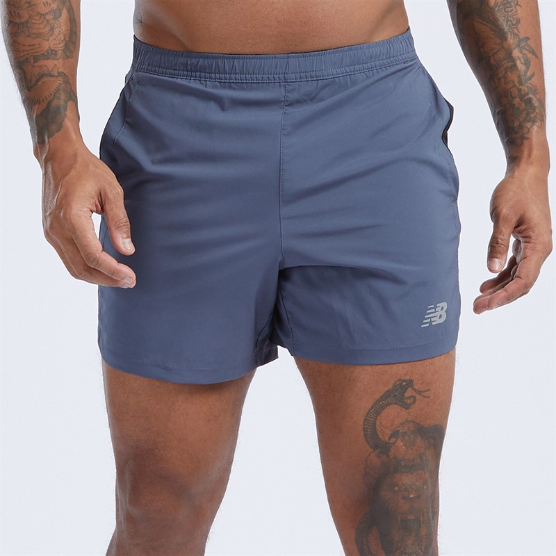 New Balance Mens Accelerate 5 Inch Running Shorts Thunder