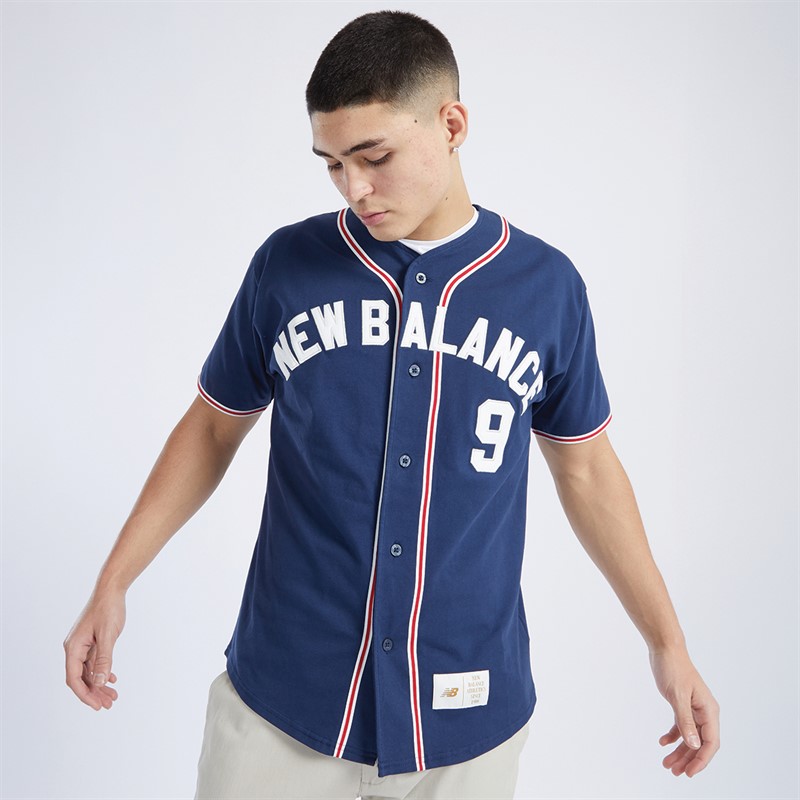 New Balance Mens Sportswear's Greatest Hits Baseball Jersey NB Navy