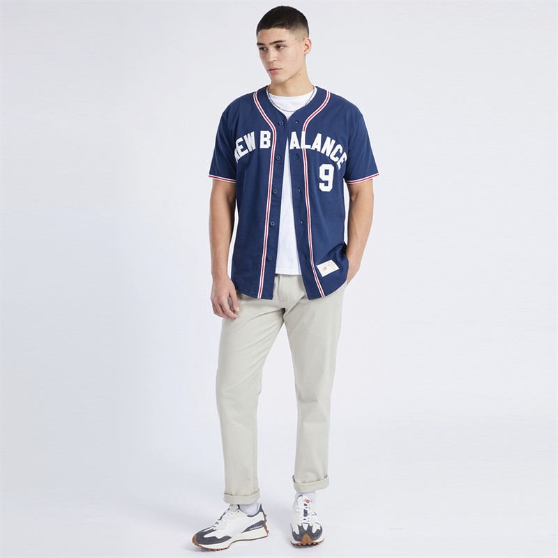 New Balance Mens Sportswear's Greatest Hits Baseball Jersey NB Navy