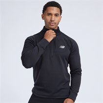 New Balance Mens Heat Grid Half Zip Running Top Black