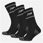 New Balance In Stripe Logo Three Pack Crew Socks Black/White