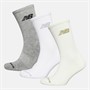 New Balance Flying Logo Three Pack Crew Socks White/Grey Heather/Sea Salt