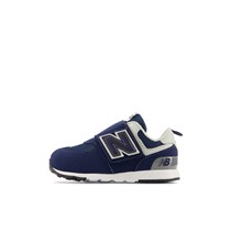 New Balance Infant Boys 574 Hook And Loop Trainers NB Navy/White