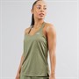 New Balance Womens Sport Essentials NBDry x Tank Dark Olivine