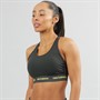 New Balance Womens NB Sleek Medium Support Sports Bra Blacktop