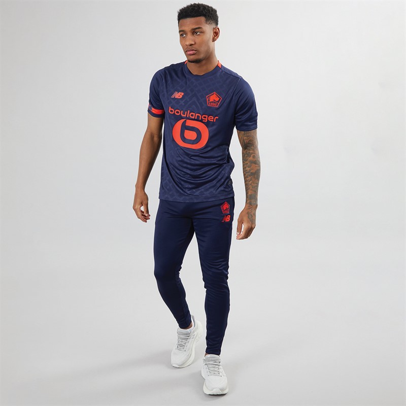 New Balance Mens LOSC Lille Slim Fit Sweat Pants Navy