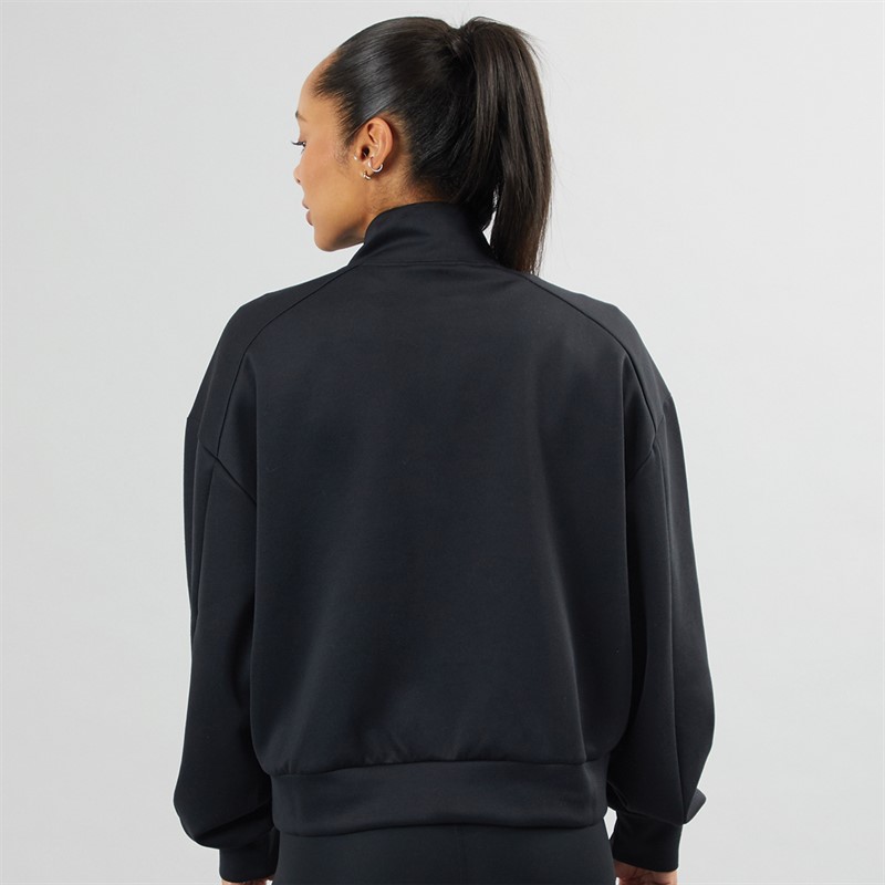 New Balance Womens Tech Knit NBDry Oversized 1/4 Zip Sweatshirt Black