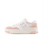 New Balance Junior Girls 550 Trainers White/Pink Haze