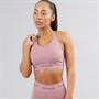New Balance Womens NB Sleek Medium Support Sports Bra Rosewood