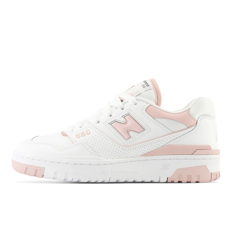 New Balance Womens 550 Trainers White/Pink Sand