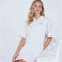 New Balance Womens Graphic Jersey T-Shirt Dress Ash Heather