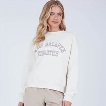 New Balance Womens Graphic Fleece Sweatshirt Linen