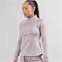 New Balance Womens Athletics NB Heat Grid 1/2 Zip Top Ice Wine Heather