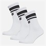 New Balance Three Pack Everyday Stripe Crew Socks White/Black