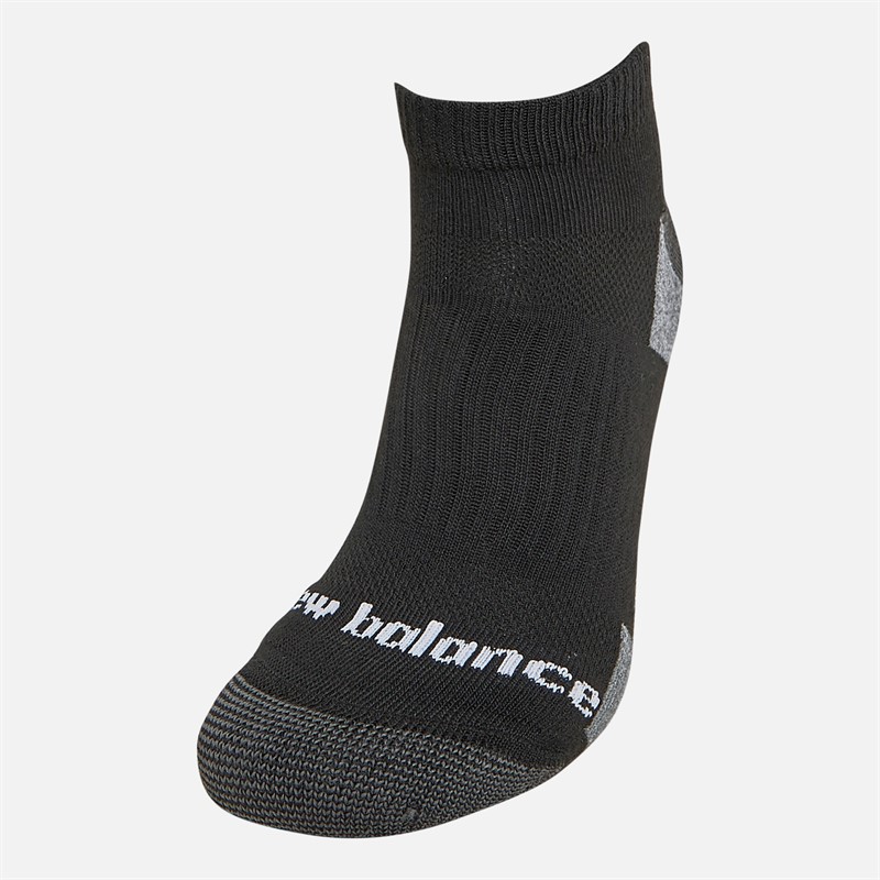 New Balance Three Pack Cushioned Ankle Socks Black
