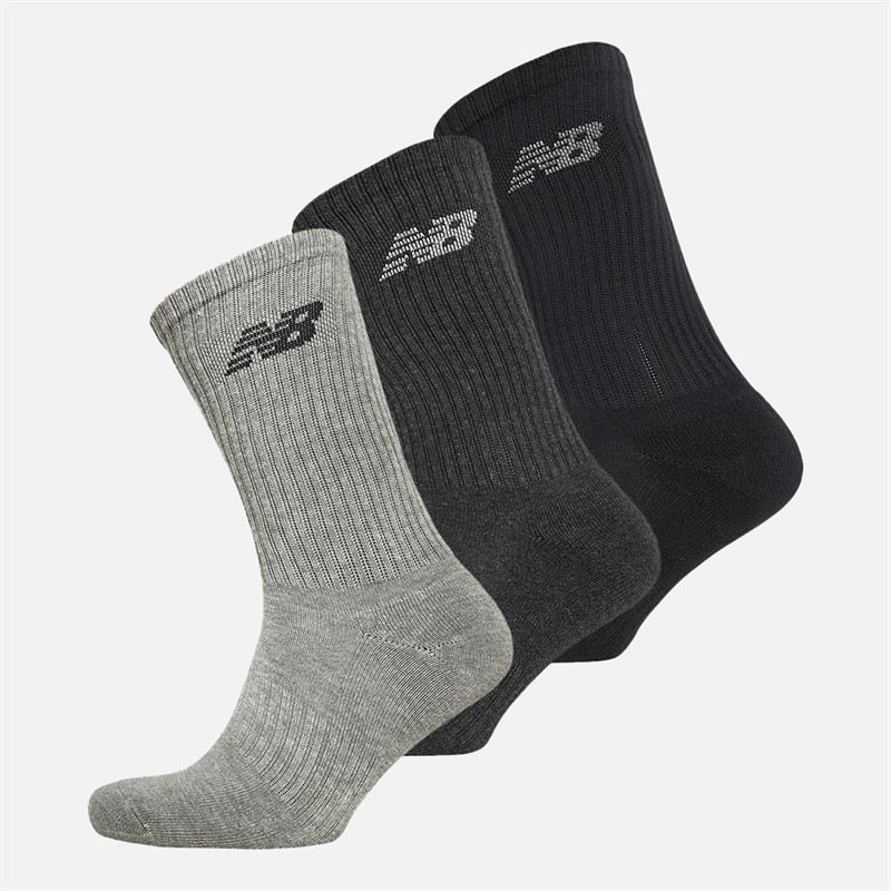 New Balance Three Pack Logo Crew Socks Multi - Size L