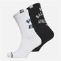 New Balance Two Pack Lifestyle Crew Socks Black/White