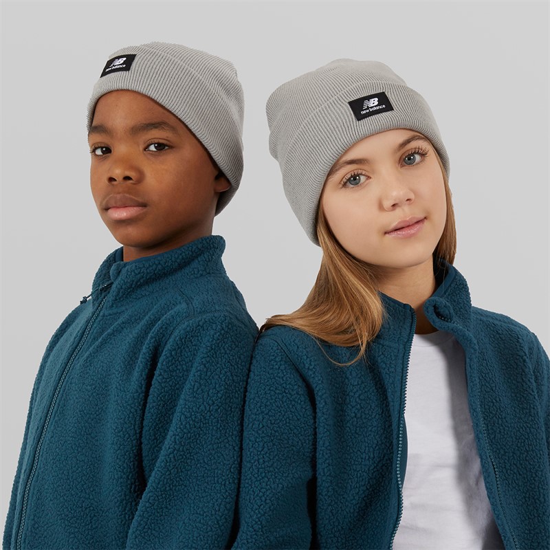 New Balance Kids NB Logo Knitted Beanie Slate