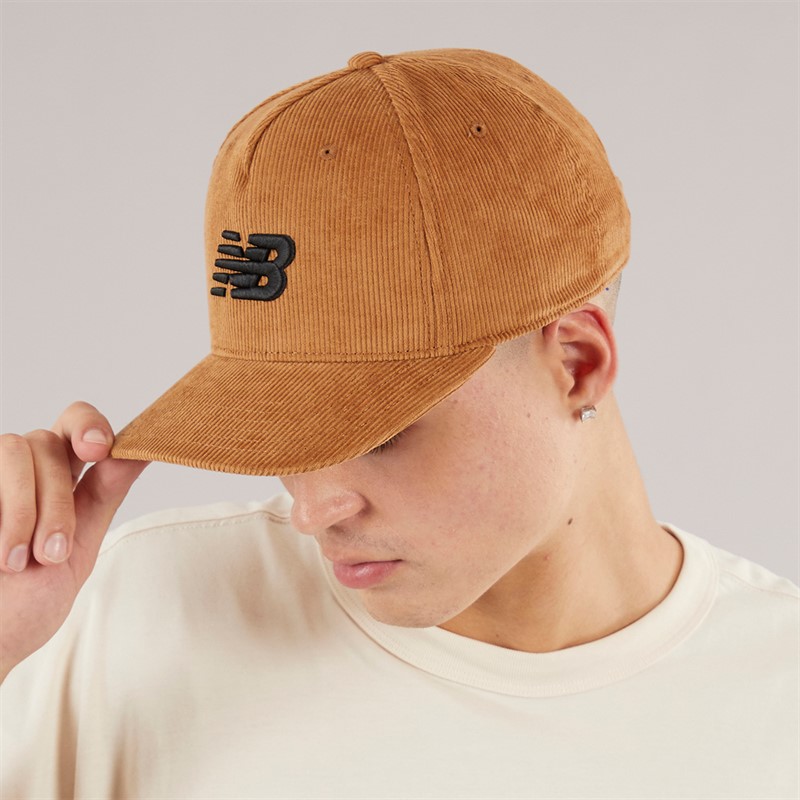 New Balance Mens Five Panel Corduroy Cap Tobacco
